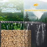 Outdoor Steel Firewood Rack and Metal Storage Shed,Two-In-One,Black updated version W540P309825