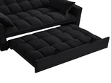 4 in1 Loveseat Sofa Bed Armrests & Storage Pockets, Multi-Function Tufted Pull-out Sofa Bed W2186P166127
