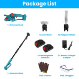 ZUN 3 In 1 Multifunctional Mini Hedge Trimmer & Grass Shear Electric Cordless Handheld Hedge Trimmer 64258016