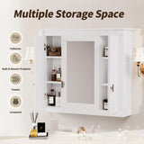 Bathroom Wall Cabinet with Mirror, Wall Mounted Medicine Cabinet with 4 Shelves, Mirrored Door Over 58103188