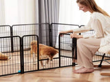 Metal Dog Playpen, 24 inch Height 8 Panels Pet Fence, Foldable Dog Pen for Indoor Outdoor 52187885