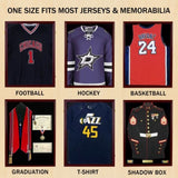 Shirt Display Frame With UV Resistant Acrylic and Hanger, Wall Mounted Baseball Basketball Football 20895616
