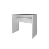 ZUN White Desk with Storage B062P230647