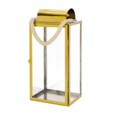 ZUN LARRY 19"H STAINLESS STEEL LANTERN 72176.00GLD