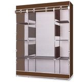4-Layer 10 Lattices Non-Woven Fabric Wardrobe Coffee 29522755