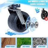 Collapsible Folding Wagon 300L,49" Extra Long Collapsible Wagon with Tailgate, All-Terrain 7"x 4" W321P269236