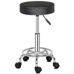 ZUN Round Stool Ha Ha Feet Rotation Bar Stool Black 95449502