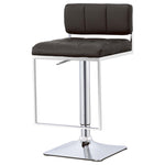 ZUN Black and Chrome Adjustable Bar Stool B062P153510