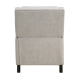 Modern Home Furniture Reclining Chair 1pc Sand-Color Textured Fabric Upholstered Nailhead Trim Solid B011P190690