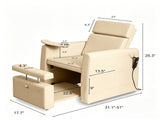 PVC Electric Reclining Pedicure Chair, Sand 32282480