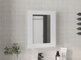 Medicine Cabinet 25.7" H, 1 Door, 3 Shelves, 1 Mirror, White B097P250882