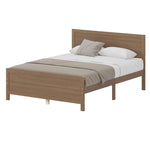 ZUN Wood Platform Bed Frame with Headboard, Mattress Foundation with Wood Slat Support, No Box Spring 99776256