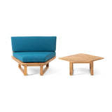 ZUN MIRABELLE CORNER CHAIR + COFFEE TABLE, TEAL 66938.00DT