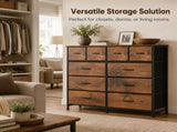 12-Drawer Dresser, Fabric Storage Tower for Bedroom, Hallway, Entryway, Closet, Tall Chest Organizer 10526119