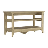 Misuri Storage Bench, Four Legs, Two Open Shelves -Light Oak B20091960