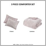 King/Cal King Crushed Velvet Sherpa Reversible Comforter Set B035129829