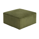 ISABELLA Square Ottoman, Olive Green, Corduroy N757P180768V