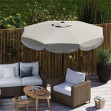 8.8FT Elegance Patio Umbrella, UPF 30 Outdoor Market Umbrella with 8 Ribs, Push Button Tilt,Light 14934477