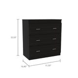 ZUN Montclair 3-Drawer Dresser Black B06280065