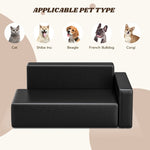 ZUN Modern Dog Sofa PU Leather Sturdy Dog Couch for Small Medium Dogs Waterproof Pet Sofa for Cats 17639659