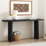 U_STYLE Stylish Console Table with Pine Veneer Geometric Legs,Suitable for Living Room, Study N711P289142B