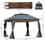 ZUN Tent Outdoor Patio Pop Up Canopy Gazebo （Prohibited by WalMart） 49548414