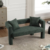 COOLMORE Modern Chenille Loveseat Sofa , Comfy Upholstered 2-Seater Sofa, Small Loveseat Accent W395P224849
