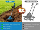 Cordless Tiller Cultivator,800W Electric Cordless Tiller Cultivator, 21V Battery Powered Soil Tiller 99957180