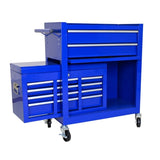 High Capacity Rolling Tool Chest with Wheels and Drawers, 8-Drawer Tool Storage Cabinet--BLUE W110243191