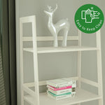 ZUN WTZ Bookshelf, Ladder Shelf, 5 Tier Bamboo Bookcase, Modern Open Book Case for Bedroom, Living Room, 46167598