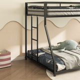 Adam Sturdy Twin over Full Bunk Metal Black for Kids and Adult, Low Profile Twin over Full Bunk B083P152992