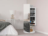 Jewelry Armoire Full Length Mirror 360&deg and Large Capacity Jewelry Organizer Armoire, Mirror 48743098