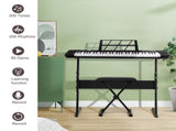 GEP-109 61 Key Lighting Keyboard with Piano Stand, Piano Bench, Built In 10694817