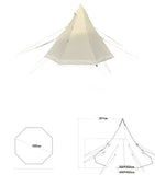 Bell Tent 4 Season 9.85ft Glamping Tent, Hot Tent,Ideal for Family Camping, Hiking,Canvas Tent with 96285630