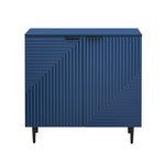 ZUN Mirod Modern Minimalist Side Cabinet with Adjustable Shelves ,Stylish Geometric Door Design,Ample N760P221050M