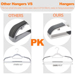 ZUN Pack of 60 Pcs Coat Hangers, Heavy-Duty Plastic Hangers, Non-Slip Space-Saving Clothes Hangers, 16.5 25334194