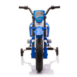 ZUN 12V Kids Ride on Toy Motorcycle, Electric Motor Toy Bike with Training Wheels for Kids 3-6, Blue W2181P156752