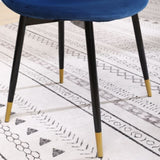 Lassan Contemporary Fabric Dining Chairs, Set of 4, Blue T2574P164528