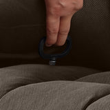 Swinging recliner massage heated sofa, with USB and 2 cup holders in side pockets, W1521P303179