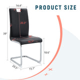 Modern Elegance Premium PU Leather Black Dining Chair with Stain-Resistant Finish. W3226P279082