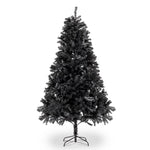 ZUN 6ft 1150 Branches PVC Christmas Tree Black 75974042