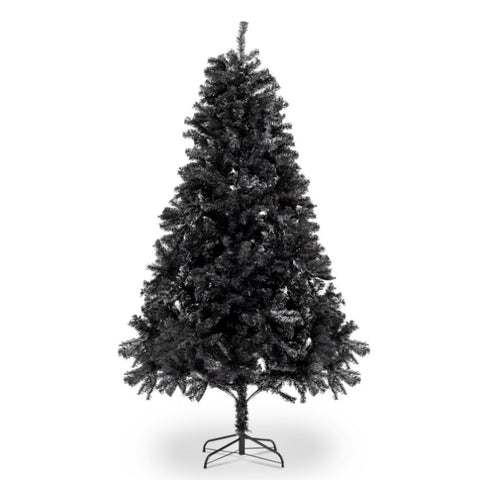 ZUN 7.5ft 2500 Branches Without Lights Without Pine Cones Tied Tree Structure Christmas Tree Black 48049194