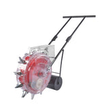 Red Manual Seeder Hand-Push Garden Seeder Roller Seeding and Fertilizer Applicator, Row Corn 75742426