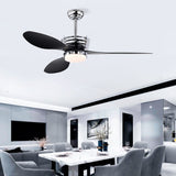 ZUN 52'' ABS Ceiling Fan with Lights and DC Remote, DC Motor Modern Ceiling Fan with 3 ABS Fan W1592P162701