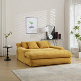 COOLMORE Chenille 2-seater lazy sofa With 5 back pillows,Comfy Sofa- Deep Seat Couch for Living W395P197934