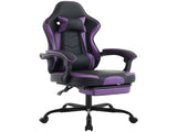 Gaming Chair, Ergonomic Computer Chair with Footrest and Massage Lumbar Support, Height Adjustable W2367P288700