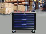 6 DRAWERS MULTIFUNCTIONAL TOOL CART WITH WHEELS-BLACKBLUE W1102P182235