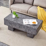 ZUN Modern Simple Gray Texture MDF Coffee Table - 43.3"x21.6"x17.2" Practical Model.Making it an ideal W1151P224252