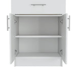 ZUN Oxford Pantry Cabinet, One Drawer, One Double Door Cabinet With Two Shelves B128P148780