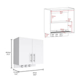 Wall Storage Cabinet Alikuri, Four Cabinets, White Finish B092123122